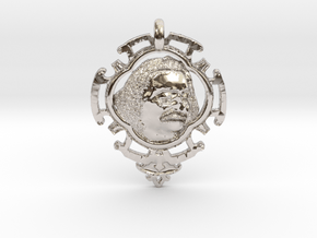 Meher Baba Amulet in Rhodium Plated Brass