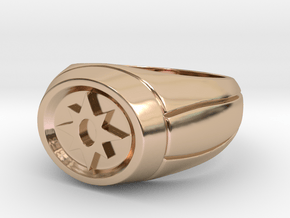 Violet Lantern Ring in 14k Rose Gold Plated Brass