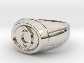 Indigo Lantern Ring in Rhodium Plated Brass