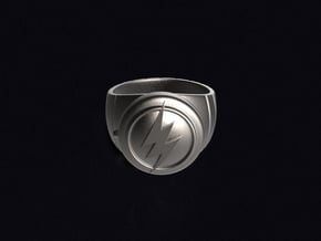 Barry Allen's Flash Ring in Polished Bronzed Silver Steel