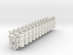 Pole Transformer 01. HO Scale (1:87) in White Natural Versatile Plastic