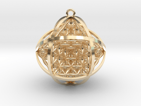 Ball Of Life 1.5" Pendant  in 14K Yellow Gold