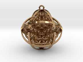 Ball Of Life 1.5" Pendant  in Polished Brass