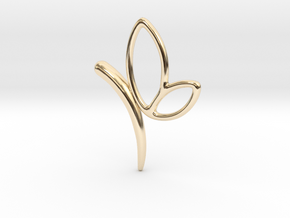 Butterfly Pendant in 14K Yellow Gold