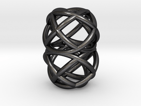 Loop Ring Pendant in Polished and Bronzed Black Steel