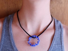 doodle pendant  in Blue Processed Versatile Plastic