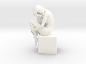 Girl On Box in White Processed Versatile Plastic