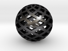 Sphere in Polished and Bronzed Black Steel