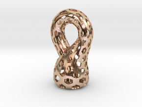 Klein Bottle, Small in 14k Rose Gold Plated Brass