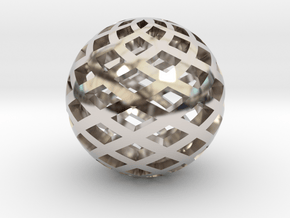 Sphere, Small in Rhodium Plated Brass