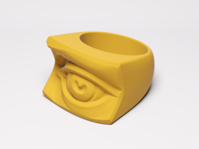 David's Eye Ring in Yellow Processed Versatile Plastic