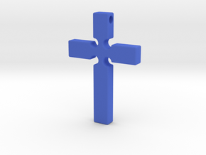 Monroe Cross Revised in Blue Processed Versatile Plastic