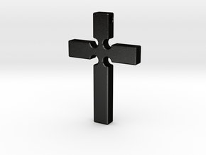 Monroe Cross Revised in Matte Black Steel