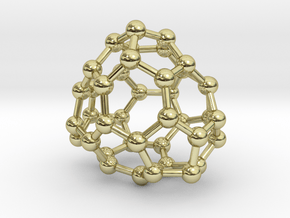 0123 Fullerene C40-17 c1 in 18k Gold Plated Brass