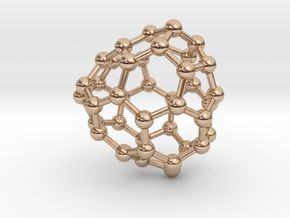 0124 Fullerene C40-18 c2 in 14k Rose Gold