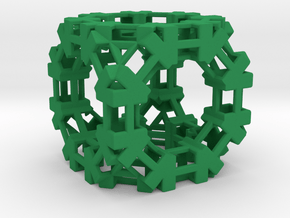 Open Cube D2 in Green Processed Versatile Plastic