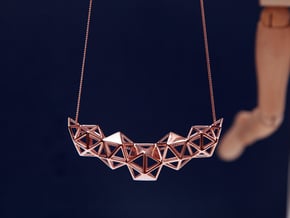 Icosahedron Pendent in 14k Rose Gold Plated Brass