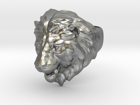 Lion Ring in Natural Silver: 7.25 / 54.625