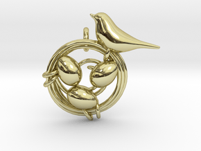Birdie Pendant in 18k Gold Plated Brass