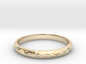  wave ring(size = USA 5.5) in 14k Gold Plated Brass