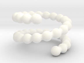 Spiral ring 23 in White Processed Versatile Plastic