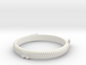 zipper ring(size = USA 5.5)  in White Natural Versatile Plastic