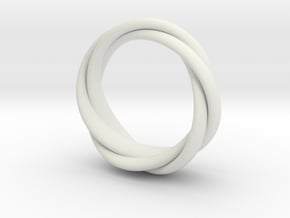 Torusring (19 mm) in White Natural Versatile Plastic