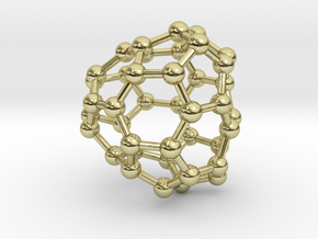 0125 Fullerene C40-19 c2 in 18k Gold Plated Brass