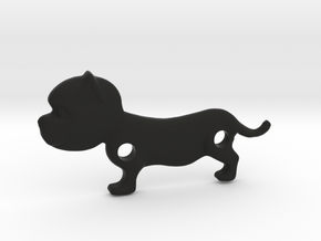 Bulldog Pendant in Black Natural Versatile Plastic