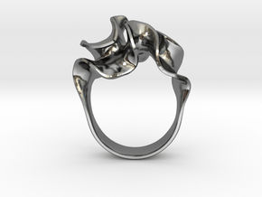 Micro Flora Ring in Polished Silver: 8 / 56.75