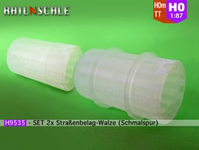 SET 2x Straßenwalzen Meterspur (H0m 1:87) in Tan Fine Detail Plastic
