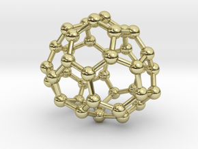 0129 Fullerene C40-23 c2 in 18k Gold Plated Brass