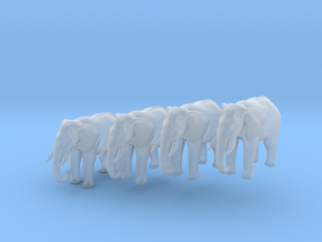 Elefanten - 1:220 (Z scale) in Tan Fine Detail Plastic