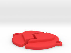 Broken Pendants A Type in Red Processed Versatile Plastic