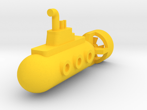 Toy Submarine in Yellow Processed Versatile Plastic