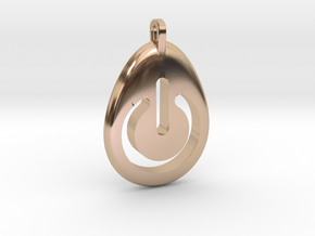 Power Pendant in 14k Rose Gold Plated Brass