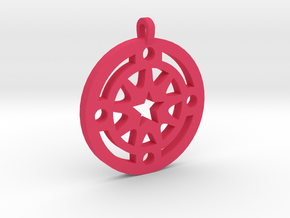 Star Pendant in Pink Processed Versatile Plastic