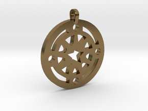 Star Pendant in Polished Bronze