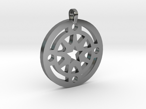 Star Pendant in Fine Detail Polished Silver