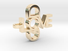 Love God Pendant in 14K Yellow Gold