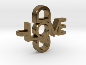 Love God Pendant in Polished Bronze