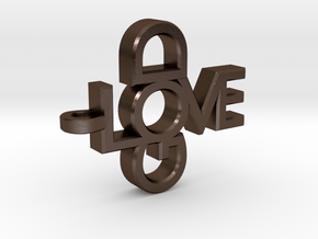 Love God Pendant in Polished Bronze Steel