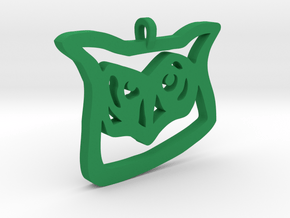 Owl Pendant in Green Processed Versatile Plastic