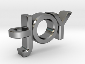 Joy Pendant in Fine Detail Polished Silver