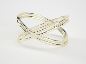 The X Ring in 18k Gold Plated Brass: 7 / 54
