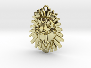 Lion Pendant in 18k Gold Plated Brass