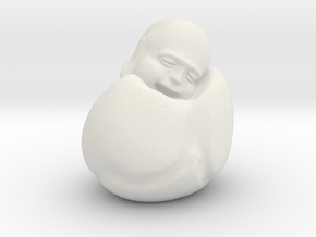 To Sleep Sitting Up Laughing Buddha in White Natural Versatile Plastic