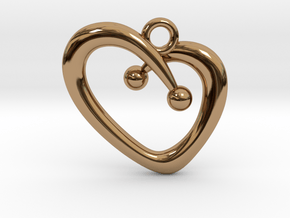 Stylish Heart in Polished Brass