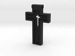 Cross in Black Natural Versatile Plastic