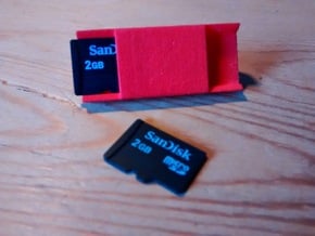 Watchband microSD holder in Red Processed Versatile Plastic